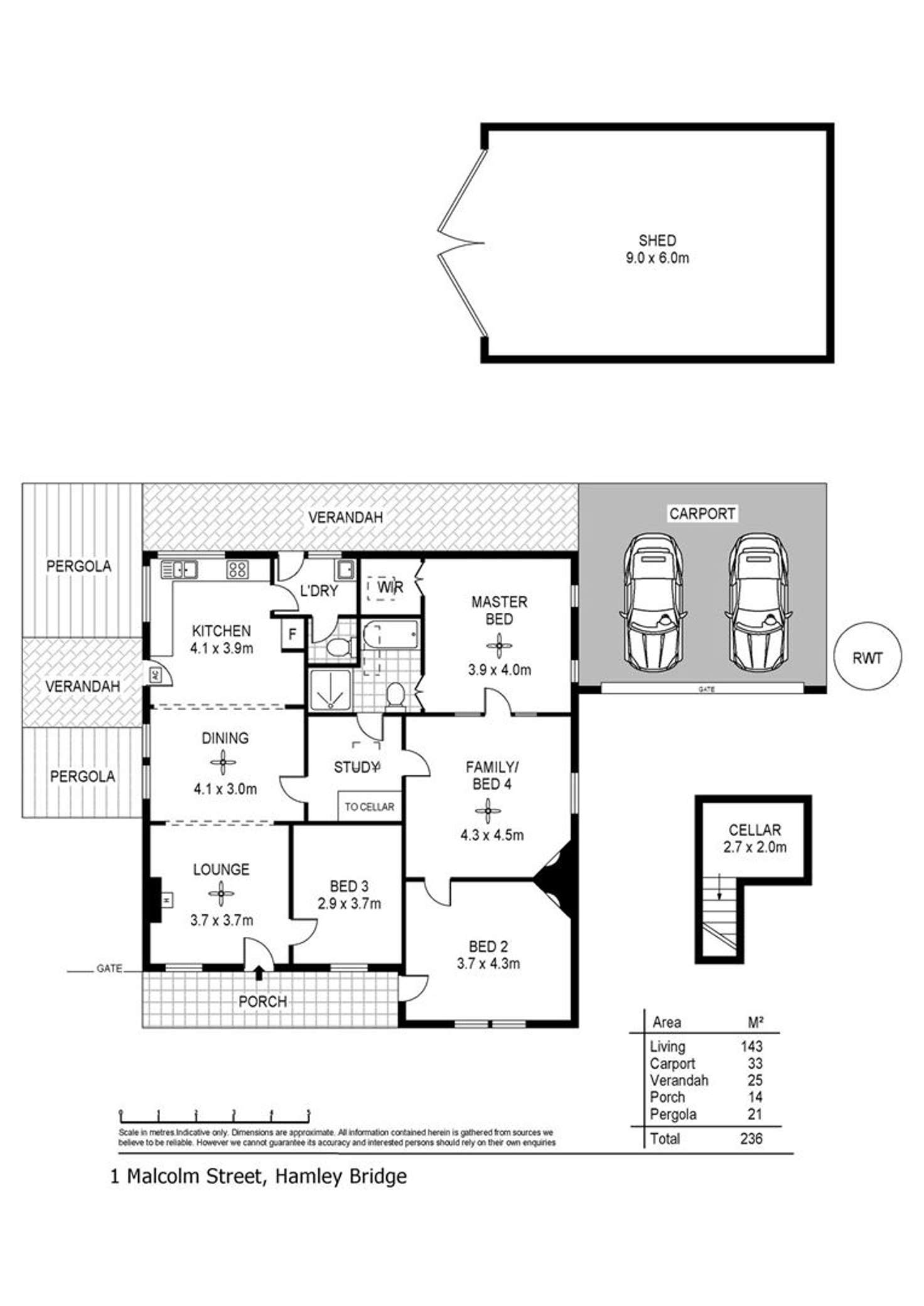 Floorplan of Homely house listing, 1 Malcolm Street, Hamley Bridge SA 5401