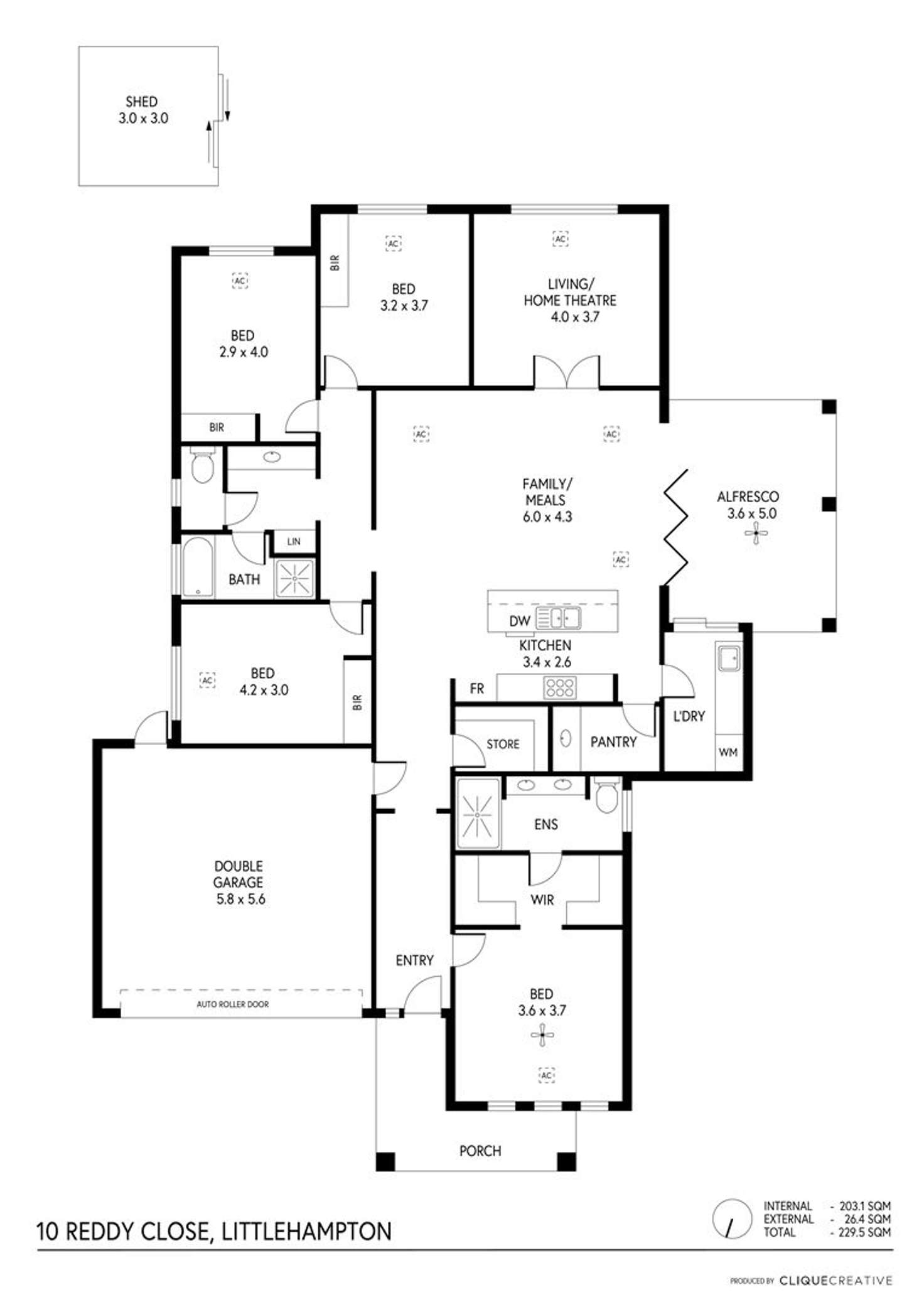 Floorplan of Homely house listing, 10 Reddy Close, Littlehampton SA 5250