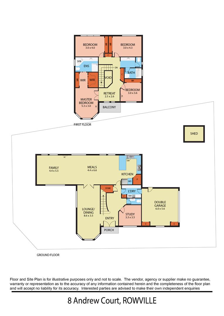 Floorplan of Homely house listing, 8 Andrew Court, Rowville VIC 3178
