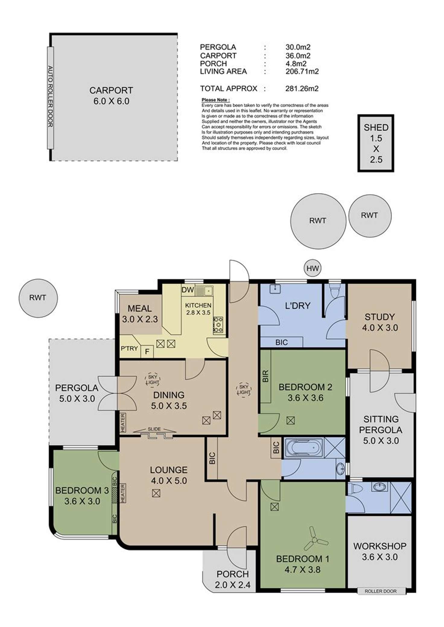 Floorplan of Homely house listing, 15 Railway Terrace, Cheltenham SA 5014