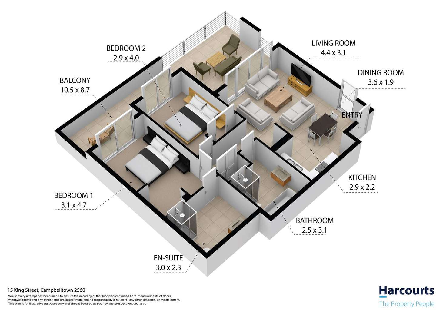 Floorplan of Homely unit listing, 503/15 King Street, Campbelltown NSW 2560