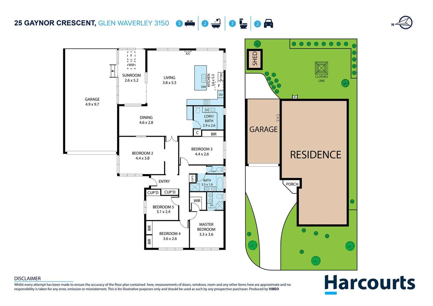 Floorplan of Homely house listing, 25 Gaynor Crescent, Glen Waverley VIC 3150