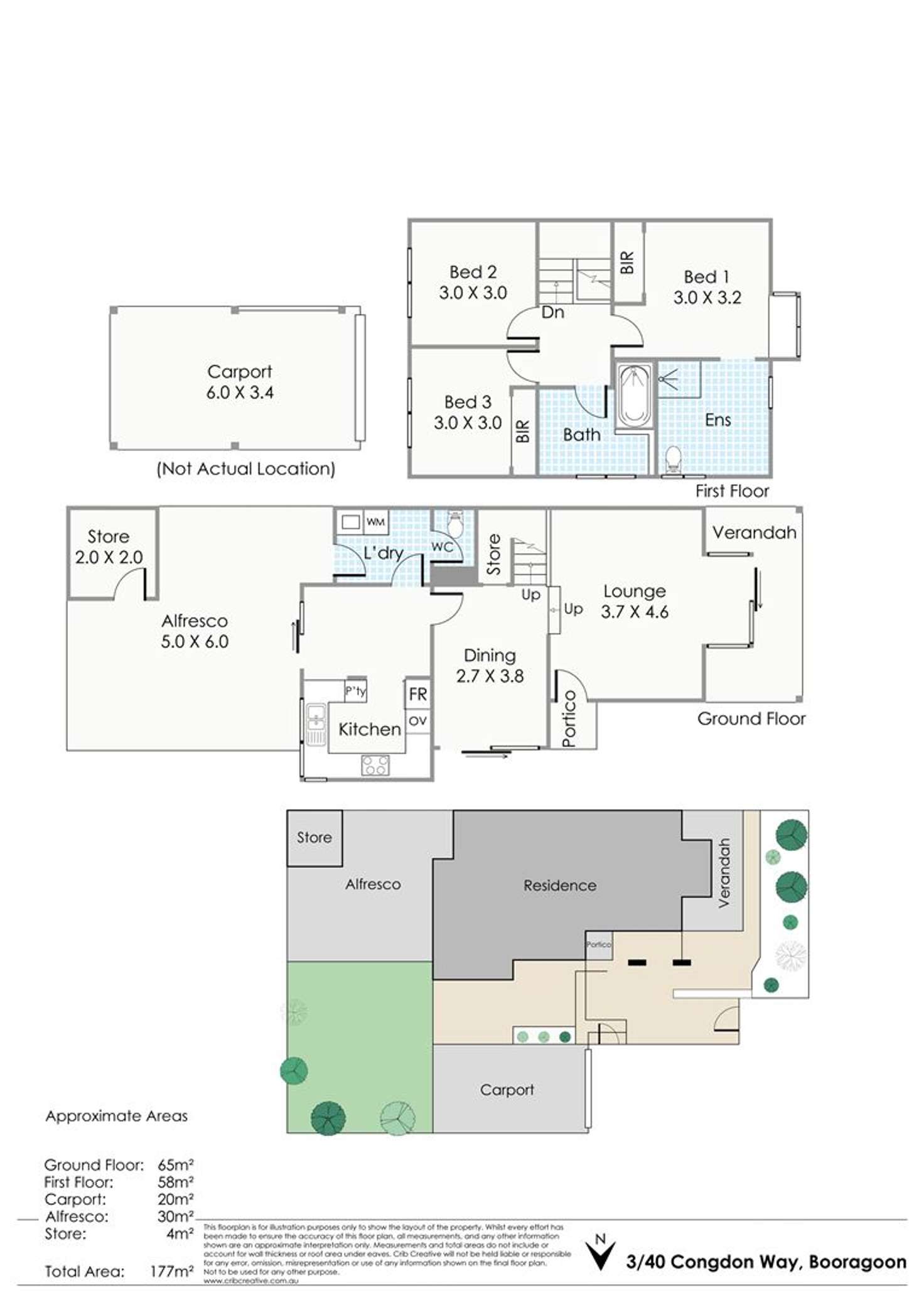 Floorplan of Homely house listing, 3/40 Congdon Way, Booragoon WA 6154