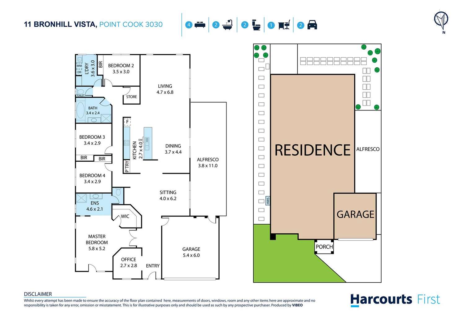 Floorplan of Homely house listing, 11 Bronhill Vista, Point Cook VIC 3030
