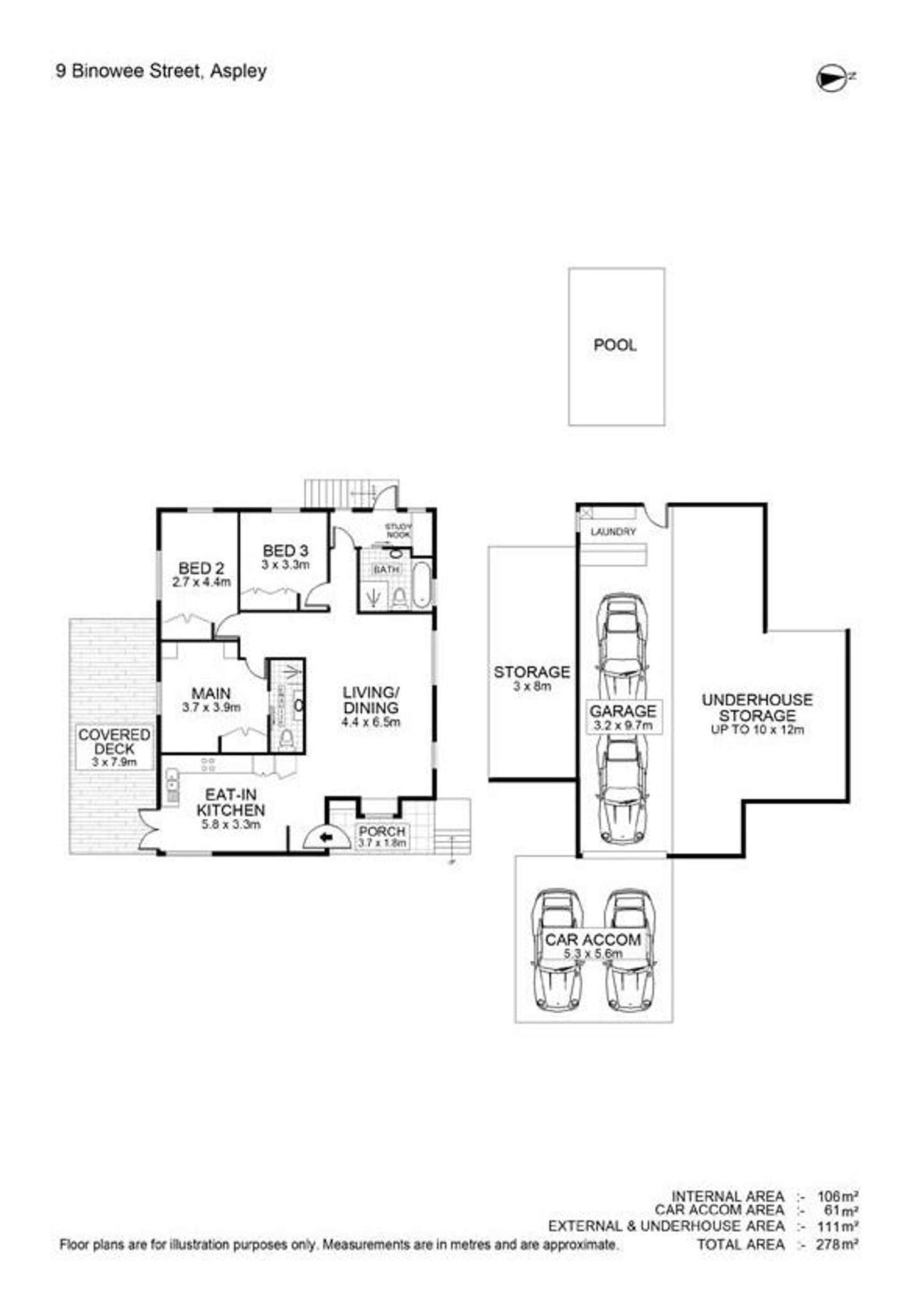 Floorplan of Homely house listing, 9 Binowee Street, Aspley QLD 4034