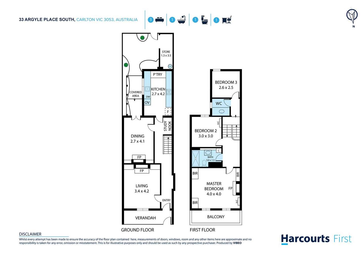 Floorplan of Homely house listing, 33 Argyle Place South, Carlton VIC 3053
