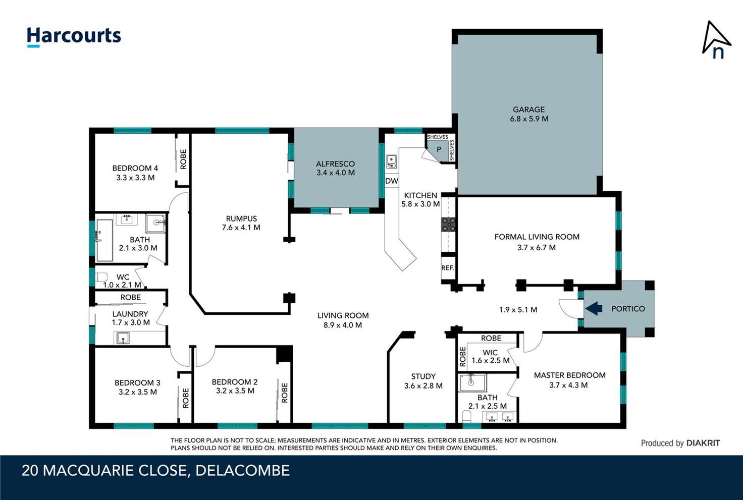Floorplan of Homely house listing, 20 Macquarie Close, Delacombe VIC 3356