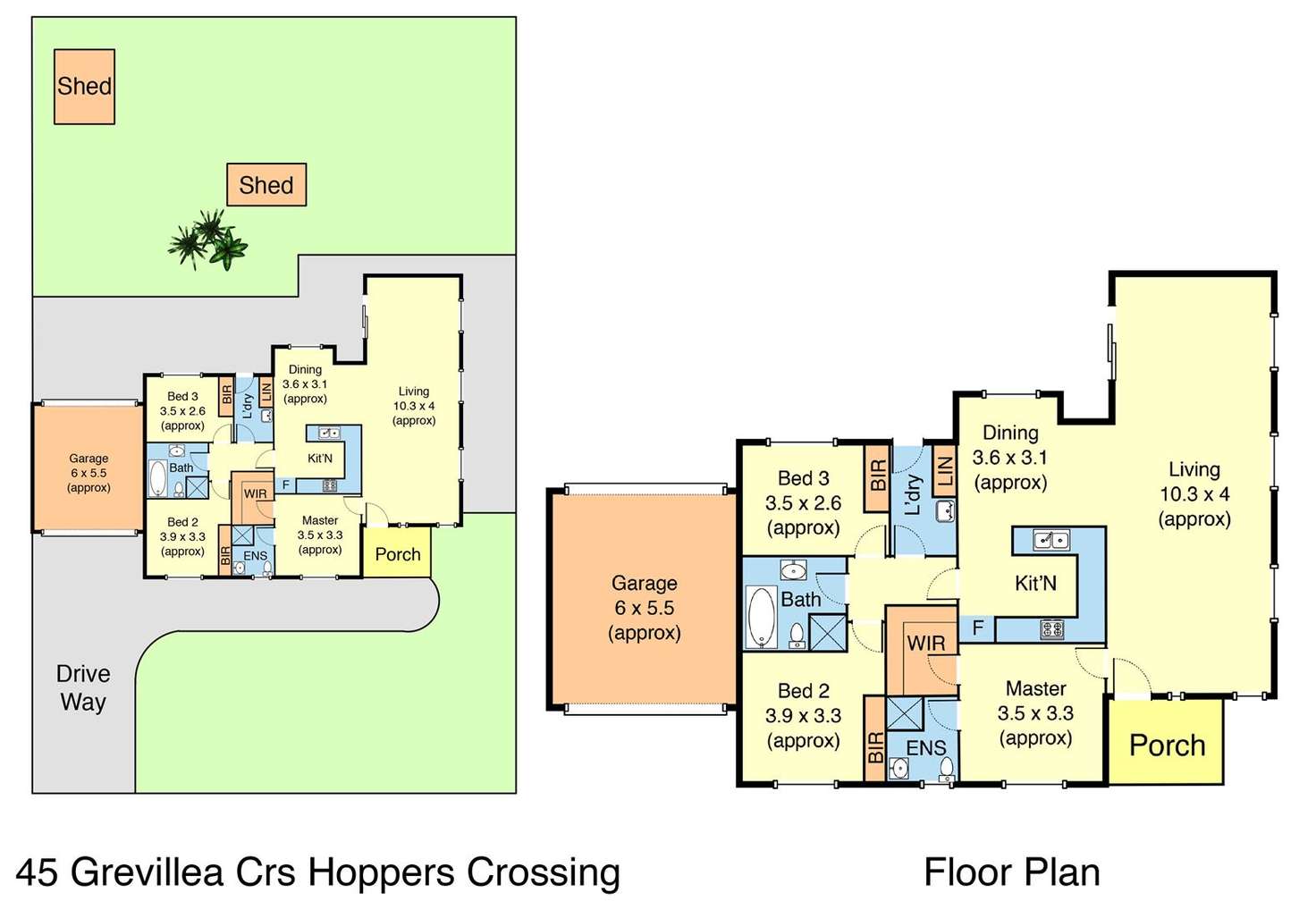 Floorplan of Homely house listing, 45 Grevillea Crescent, Hoppers Crossing VIC 3029