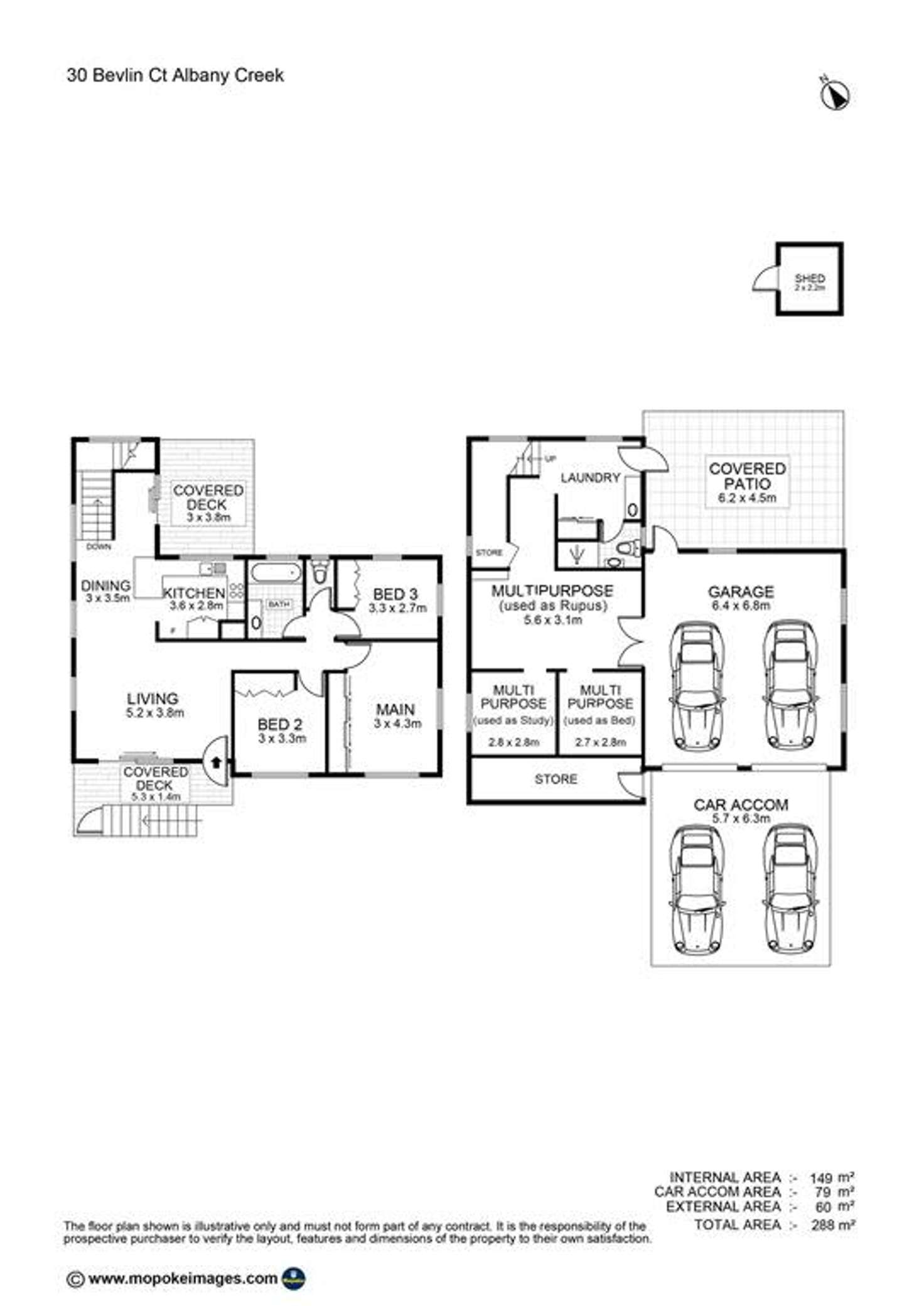 Floorplan of Homely house listing, 30 Bevlin Court, Albany Creek QLD 4035