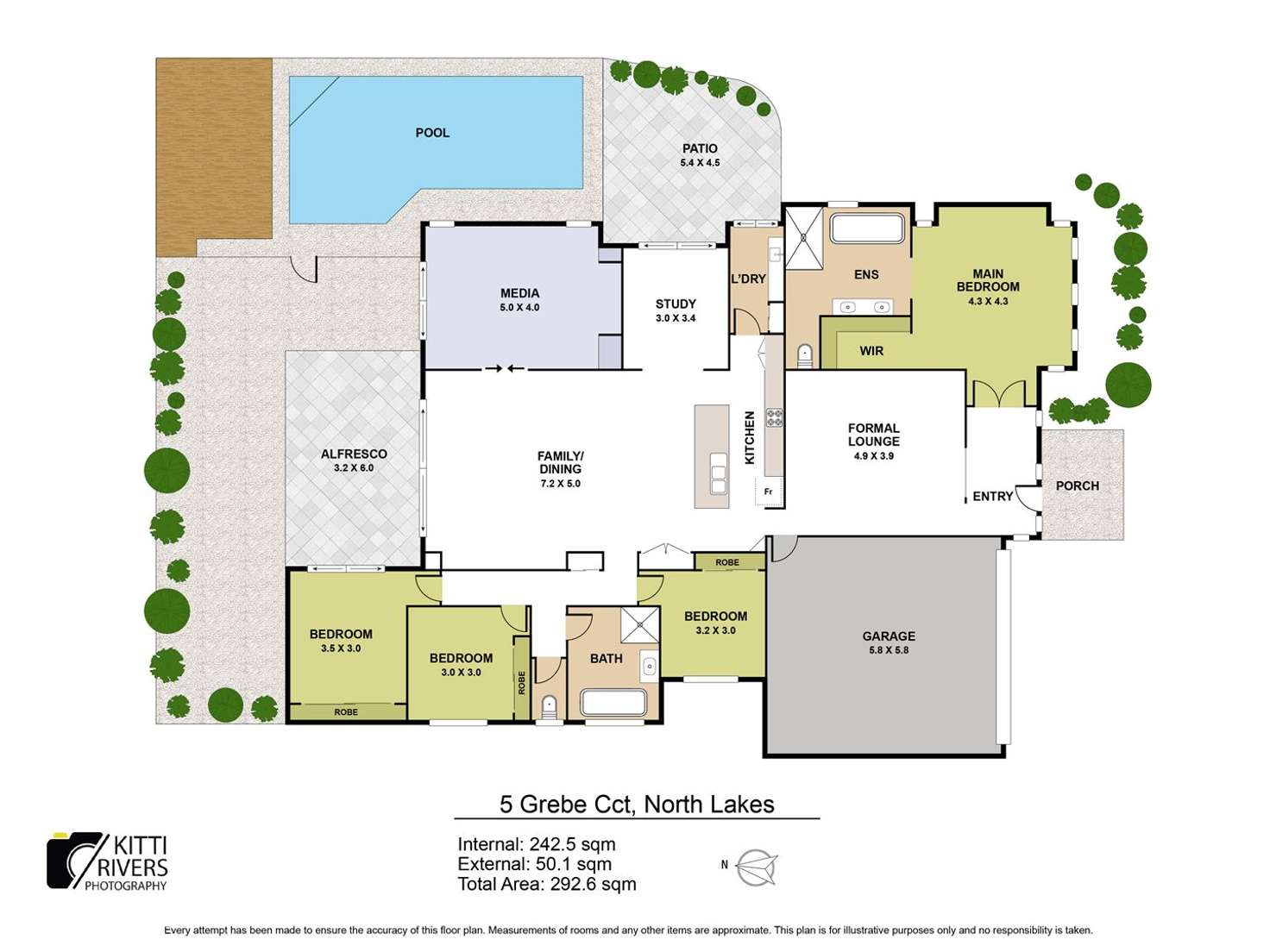 Floorplan of Homely house listing, 5 Grebe Circuit, North Lakes QLD 4509