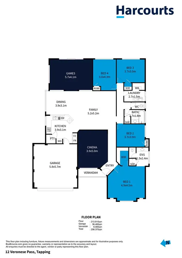 Floorplan of Homely house listing, 12 Veronese Pass, Tapping WA 6065