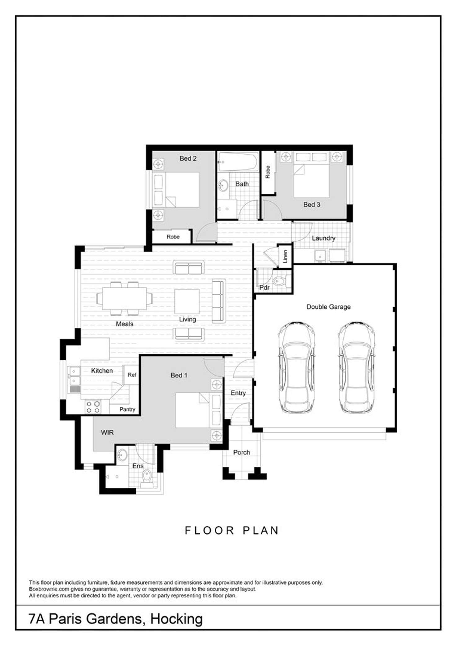 Floorplan of Homely house listing, 7A Paris Gardens, Hocking WA 6065