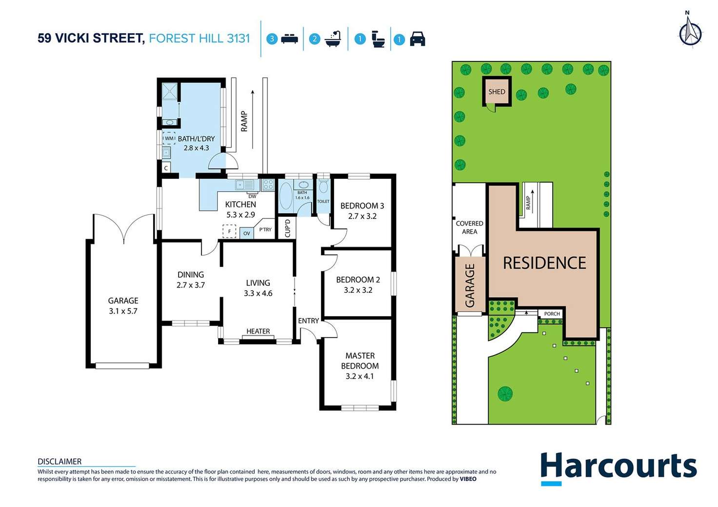 Floorplan of Homely house listing, 59 Vicki Street, Forest Hill VIC 3131