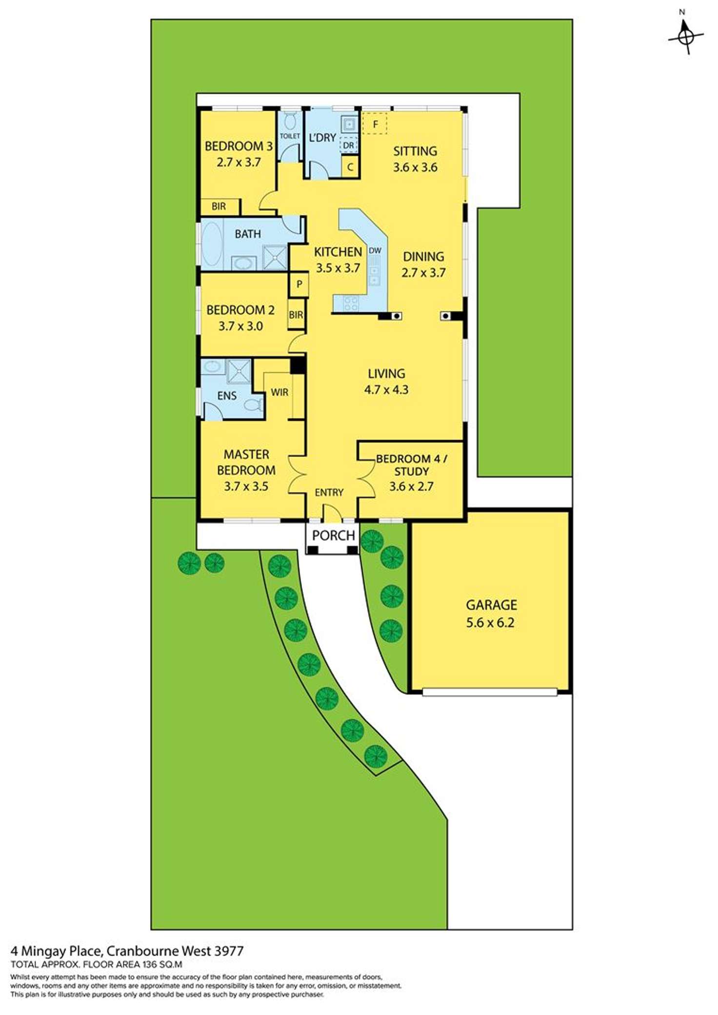 Floorplan of Homely house listing, 4 Mingay Place, Cranbourne West VIC 3977