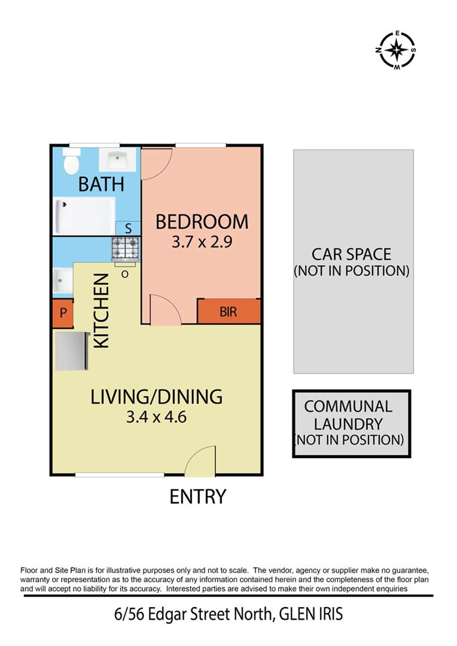 Floorplan of Homely apartment listing, 6/56 Edgar Street North, Glen Iris VIC 3146