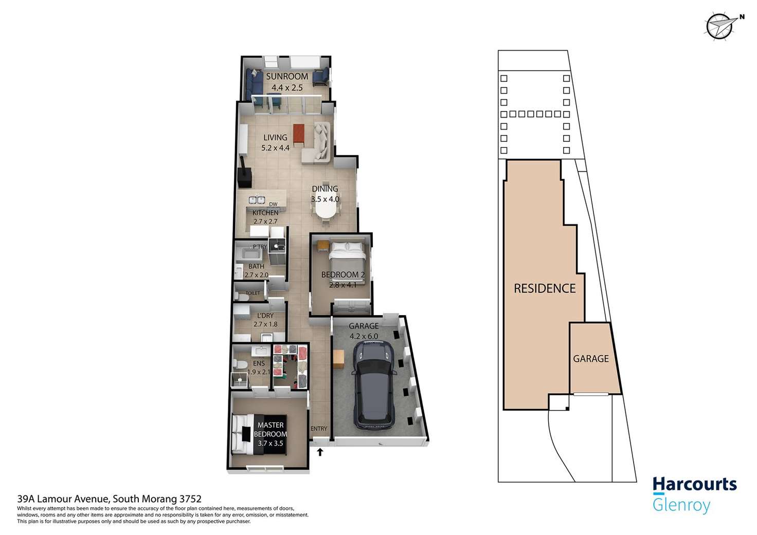 Floorplan of Homely townhouse listing, 39A Lamour Avenue, South Morang VIC 3752