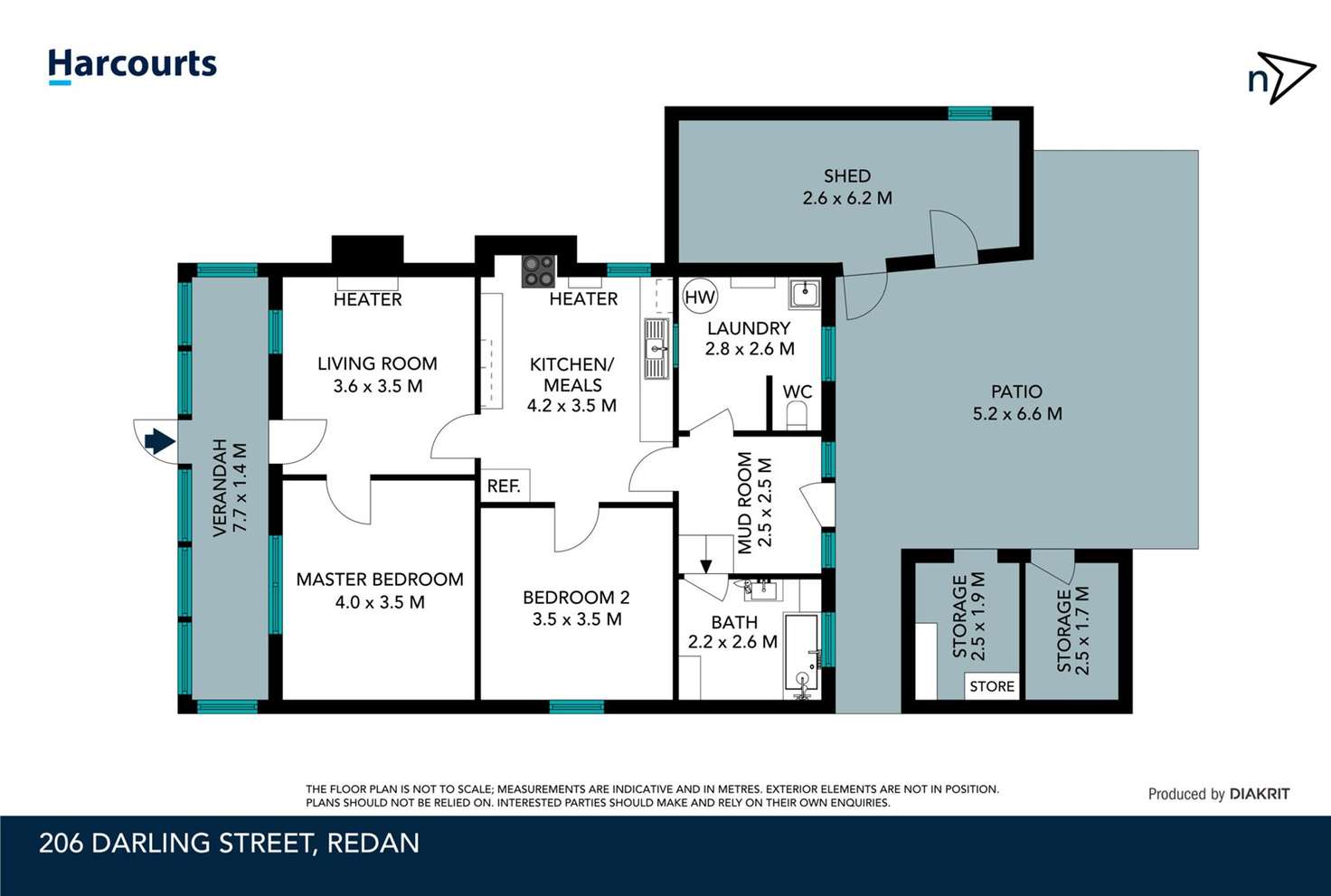 Floorplan of Homely house listing, 206 Darling Street, Redan VIC 3350