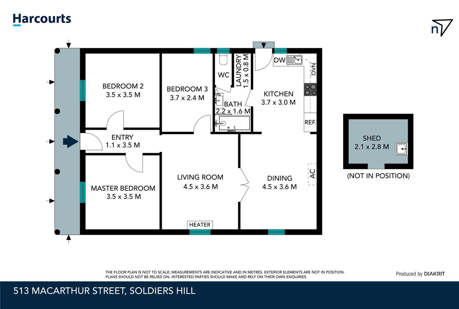 Floorplan of Homely house listing, 513 Macarthur Street, Soldiers Hill VIC 3350