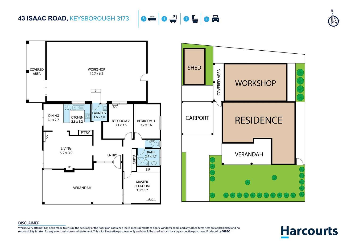 Floorplan of Homely house listing, 43 Isaac Road, Keysborough VIC 3173