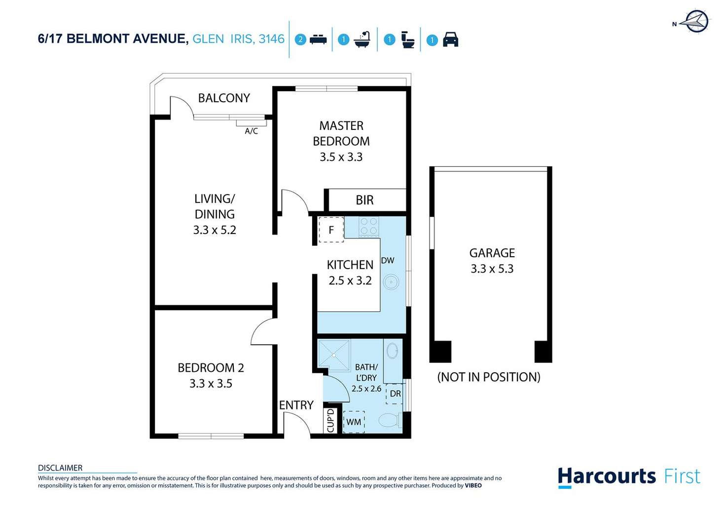 Floorplan of Homely apartment listing, 6/17 Belmont Avenue, Glen Iris VIC 3146