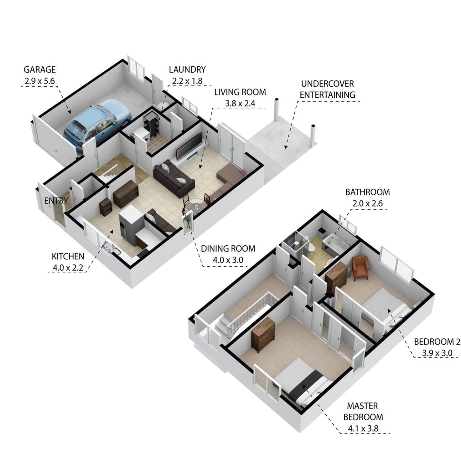 Floorplan of Homely townhouse listing, 1/30 Broughton Street, Campbelltown NSW 2560