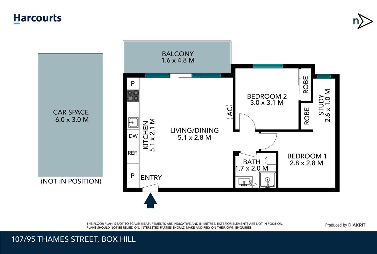 Floorplan of Homely apartment listing, 107/95 Thames Street, Box Hill VIC 3128