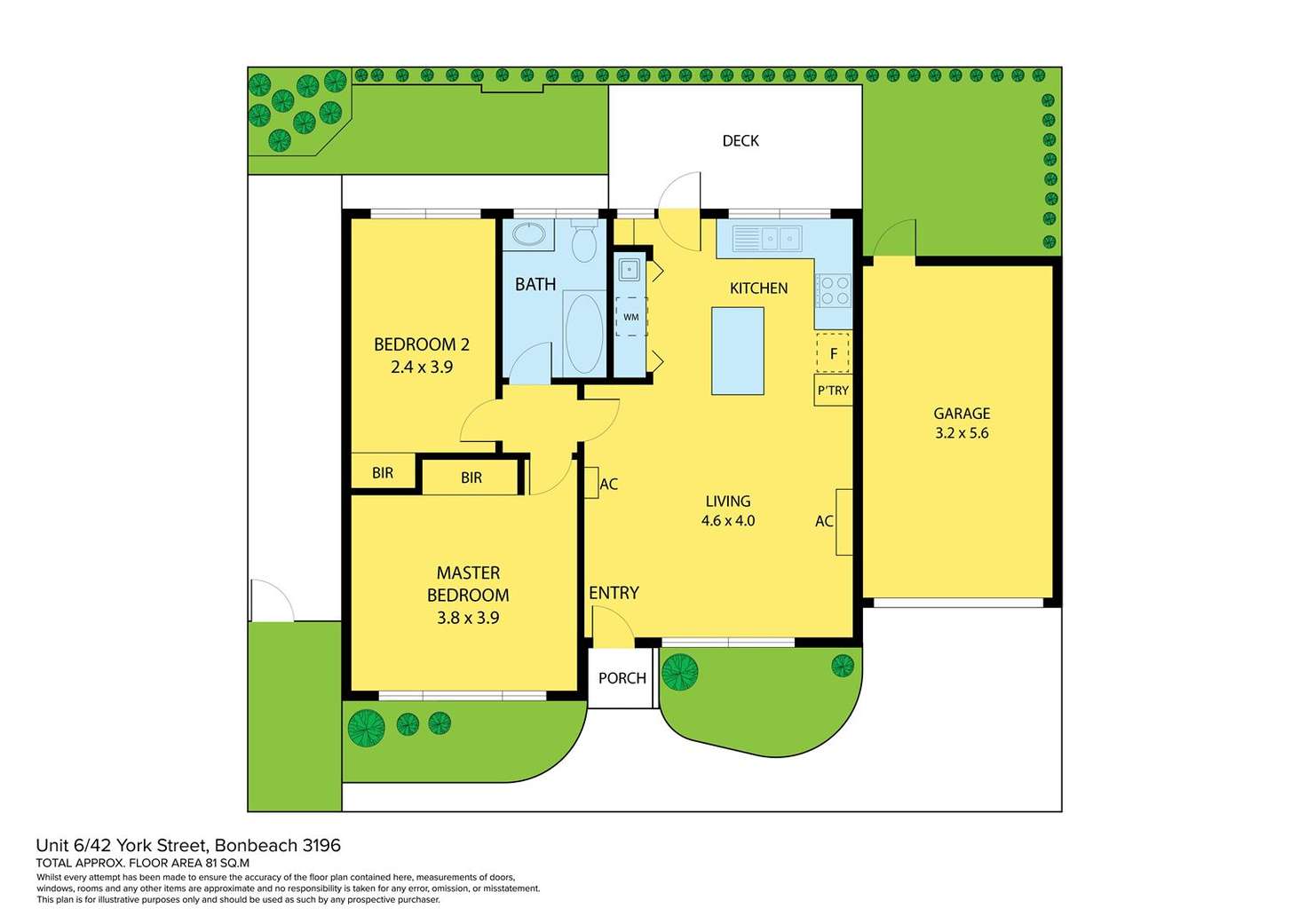 Floorplan of Homely unit listing, 6/42 York Street, Bonbeach VIC 3196