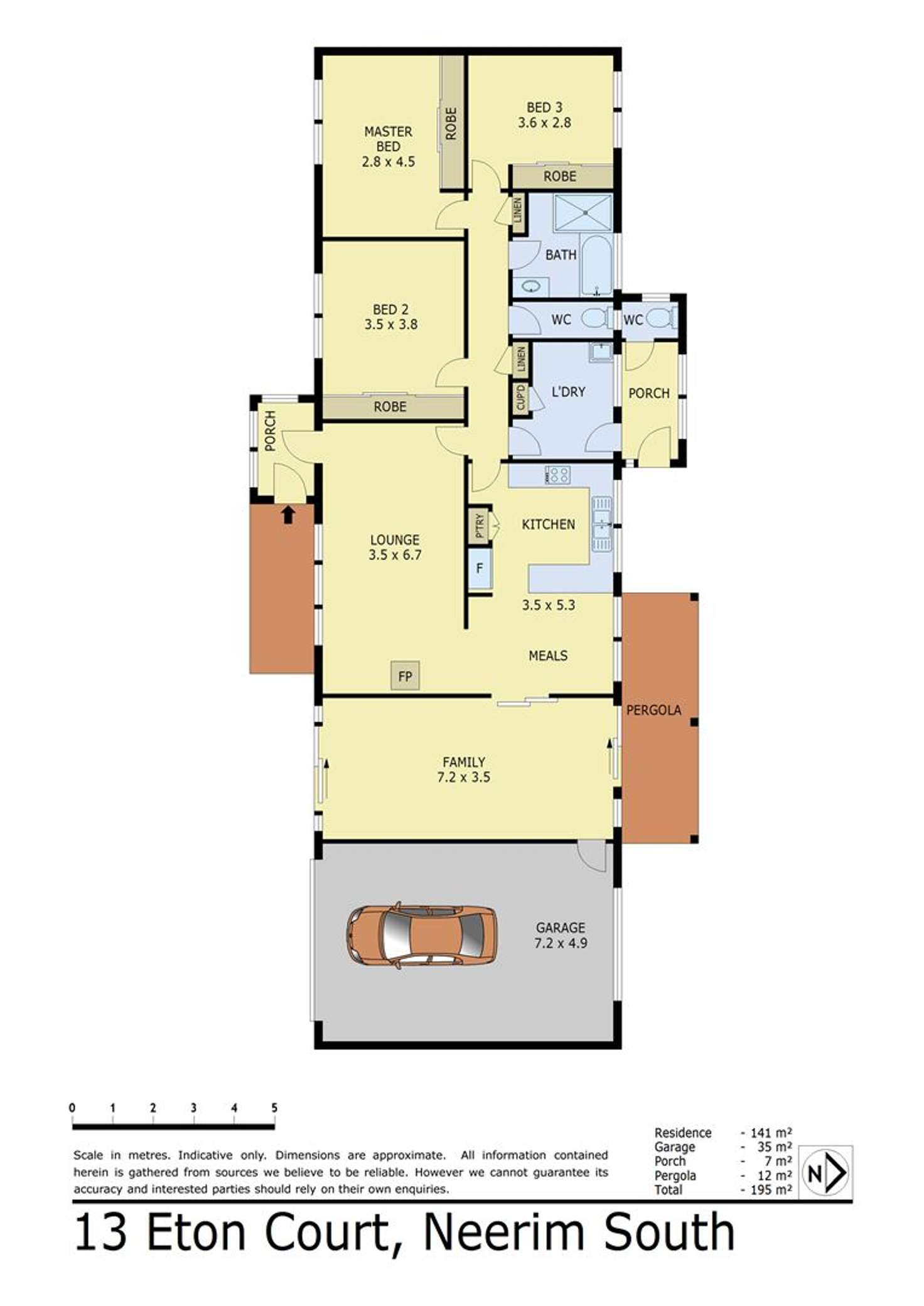 Floorplan of Homely house listing, 13 Eton Court, Neerim South VIC 3831