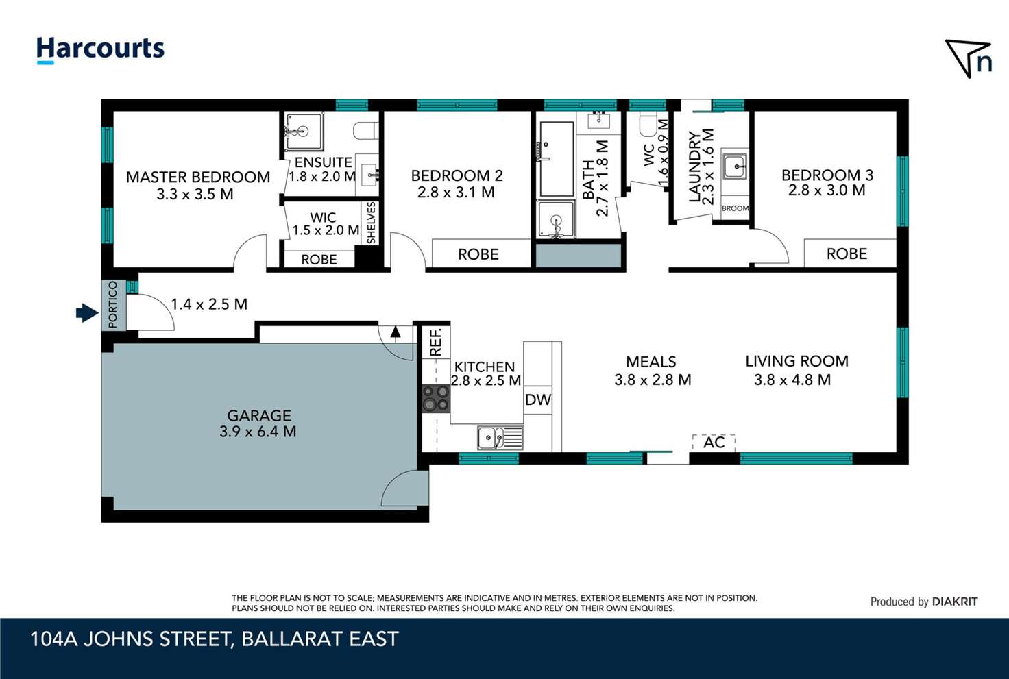 Floorplan of Homely townhouse listing, 104a Johns Street, Ballarat East VIC 3350