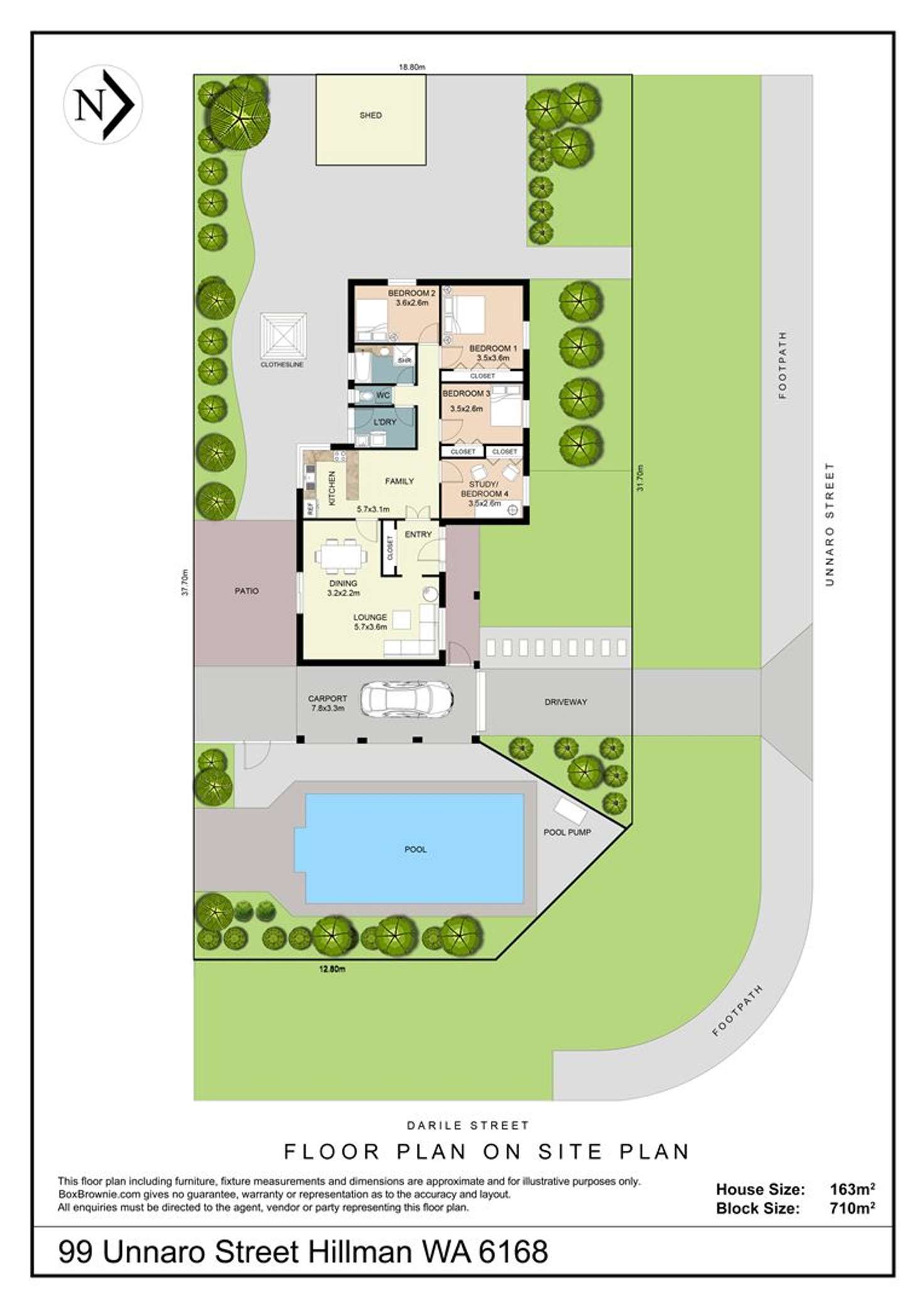 Floorplan of Homely house listing, 99 Unnaro Street, Hillman WA 6168