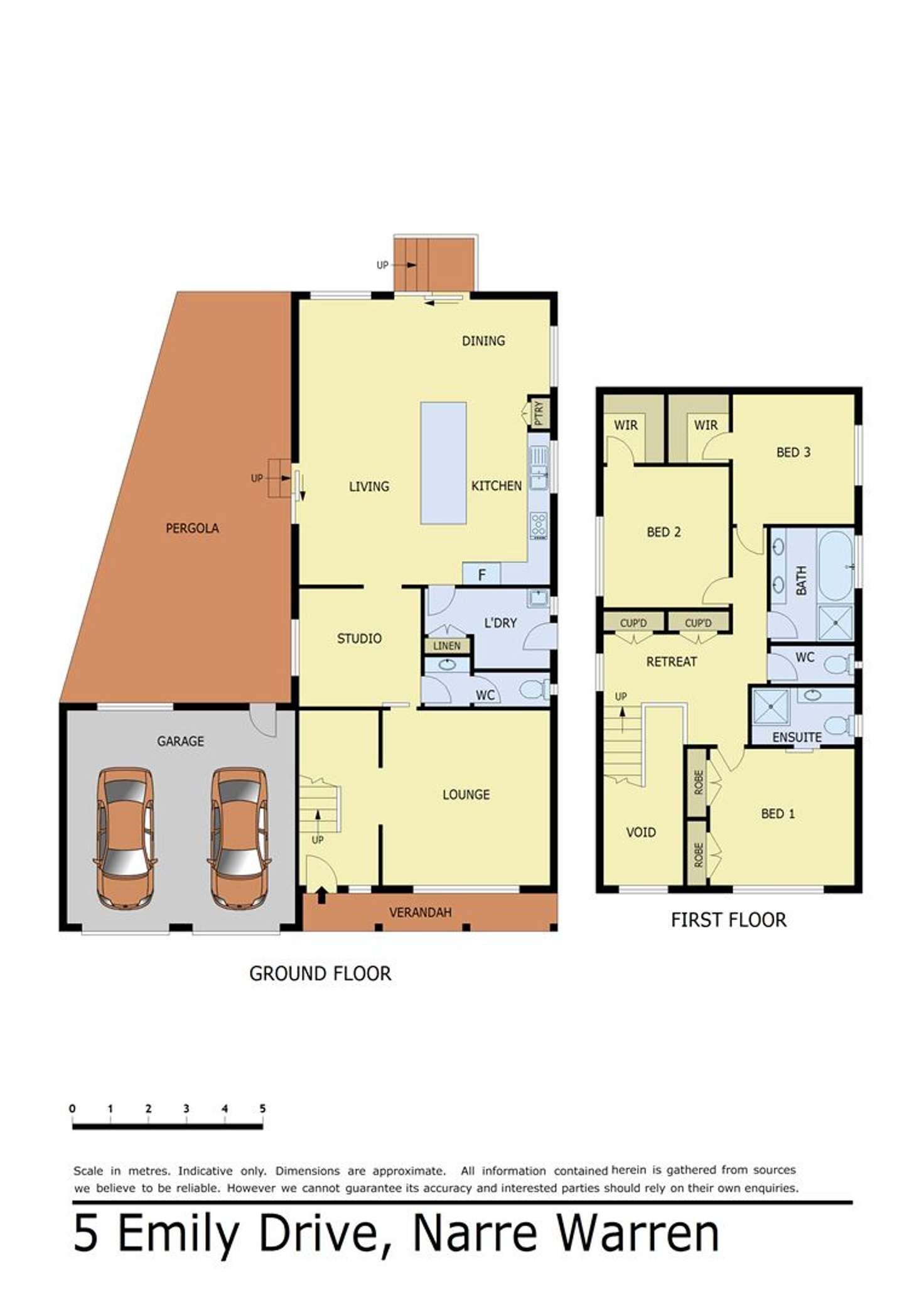 Floorplan of Homely house listing, 5 Emily Drive, Narre Warren VIC 3805