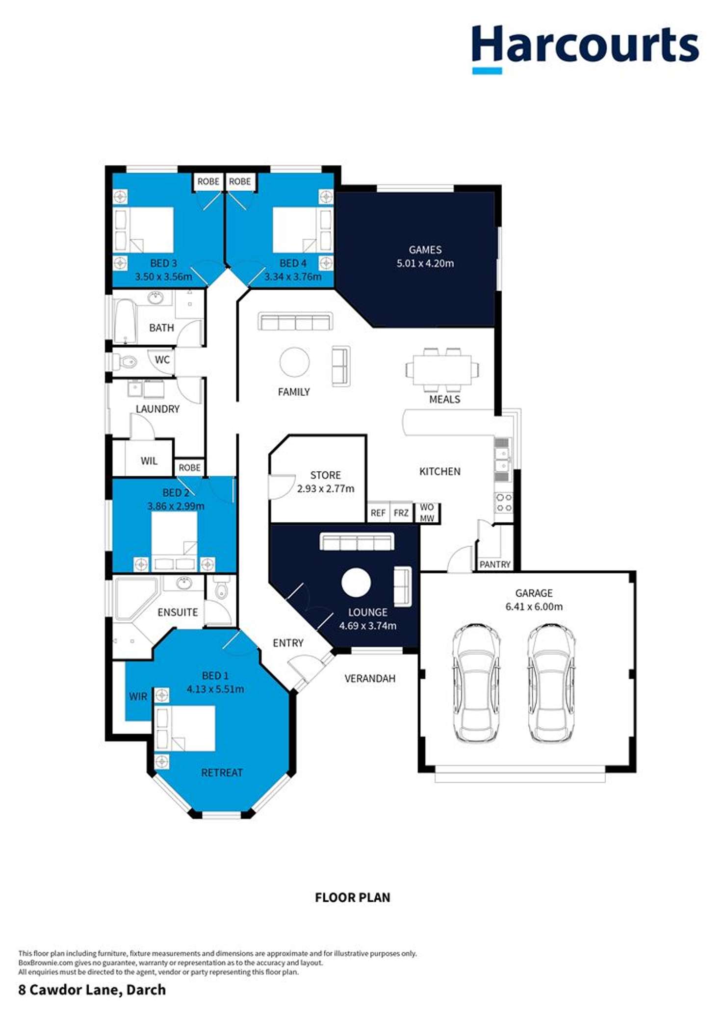 Floorplan of Homely house listing, 8 Cawdor Lane, Darch WA 6065