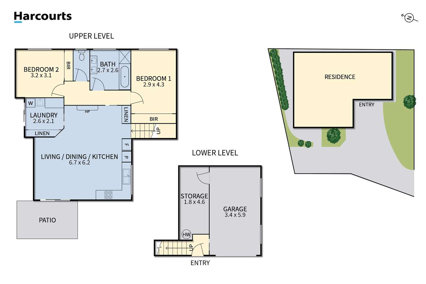 Floorplan of Homely unit listing, 4/57-59 Outram Street, Summerhill TAS 7250