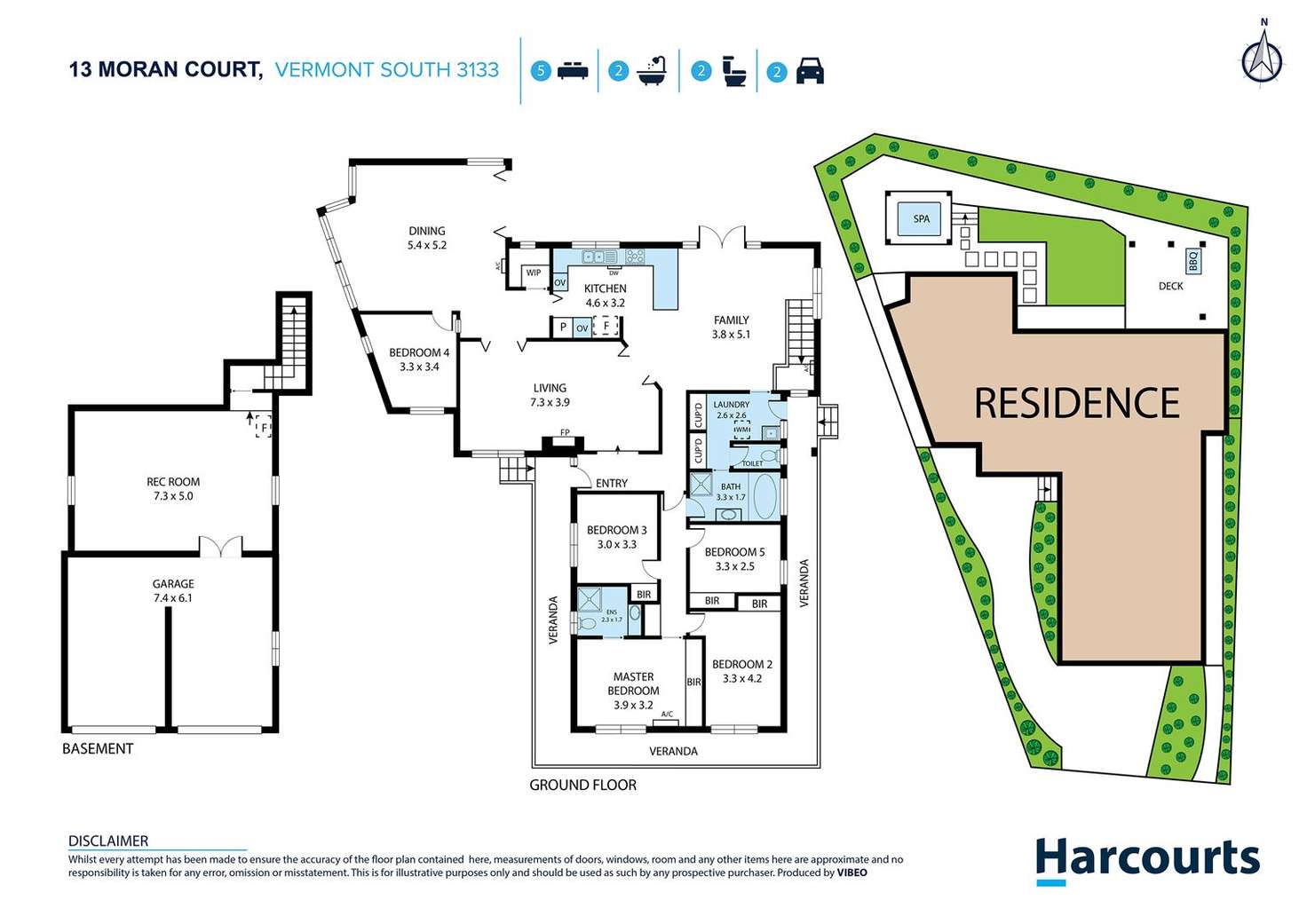 Floorplan of Homely house listing, 13 Moran Court, Vermont South VIC 3133