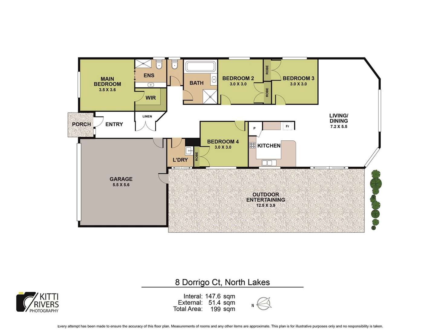 Floorplan of Homely house listing, 8 Dorrigo Court, North Lakes QLD 4509