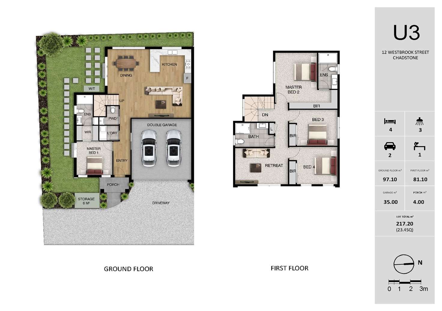 Floorplan of Homely townhouse listing, 3/12 Westbrook Street, Chadstone VIC 3148