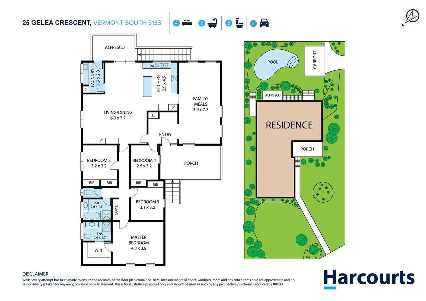 Floorplan of Homely house listing, 25 Gelea Crescent, Vermont South VIC 3133