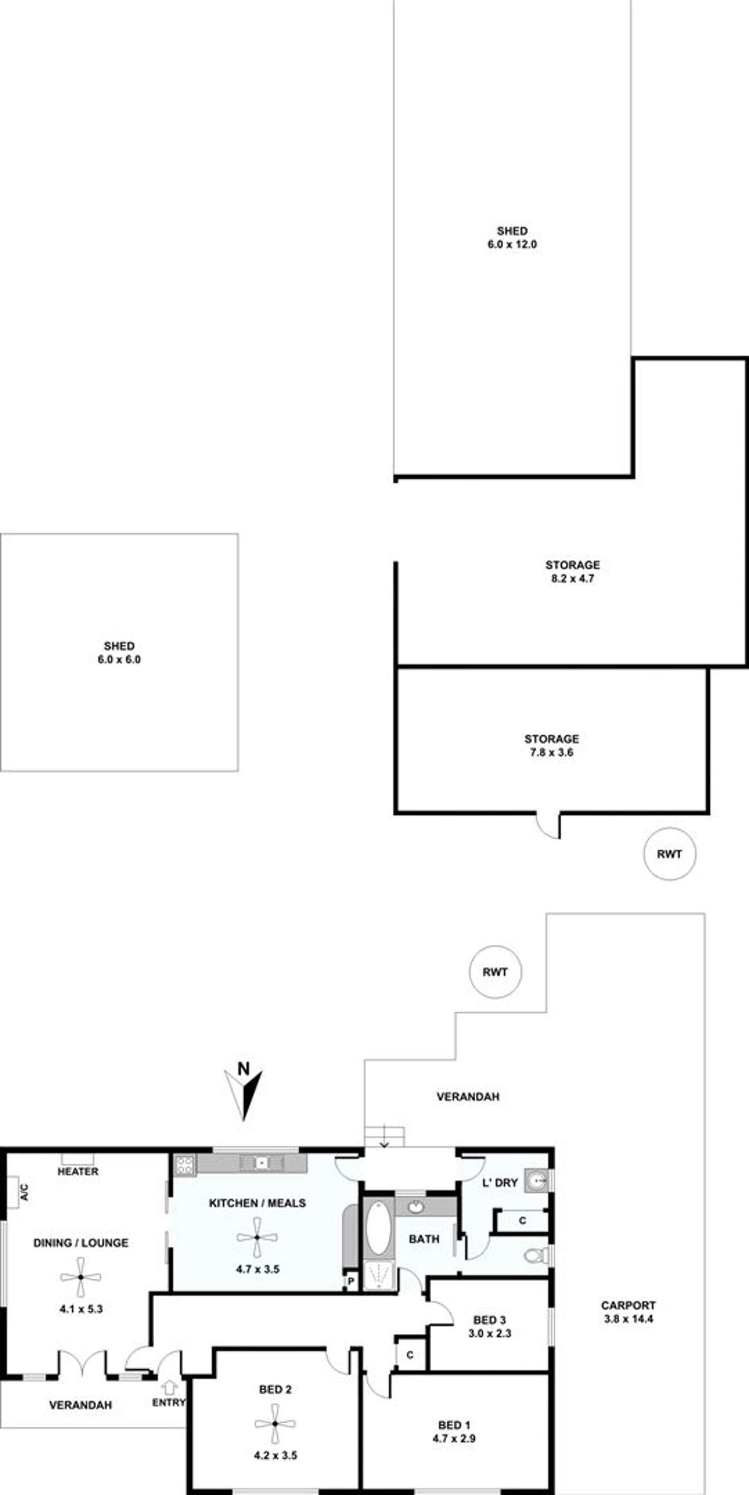 Floorplan of Homely house listing, 3 Moorhouse Tce, Riverton SA 5412