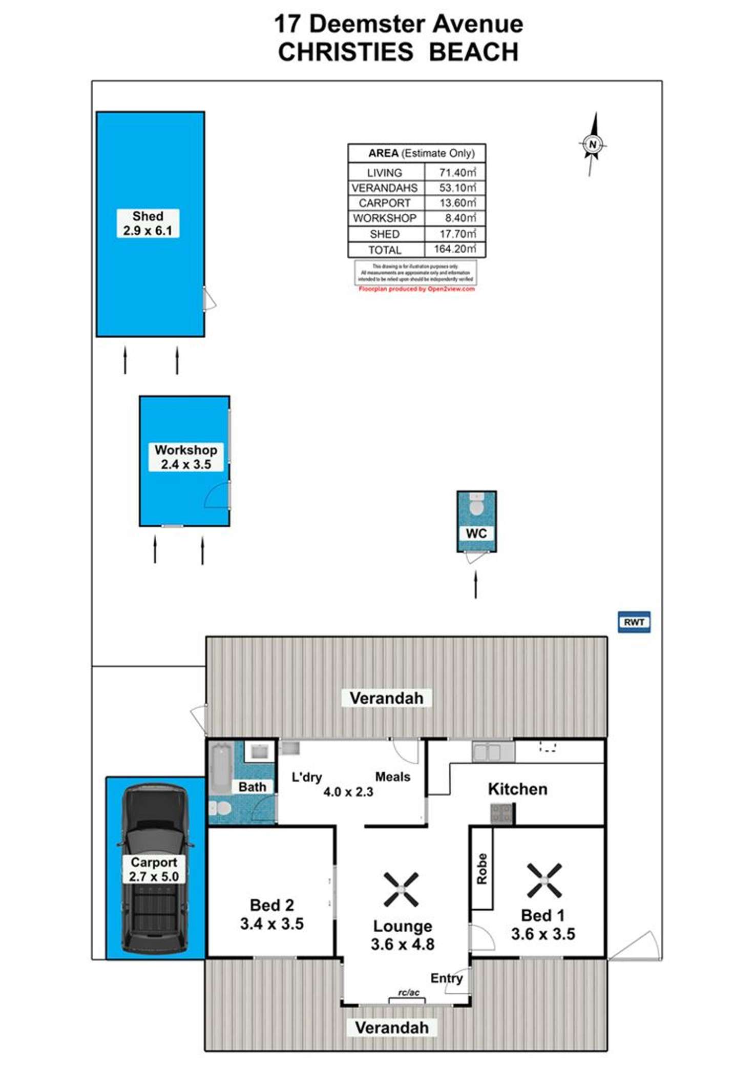 Floorplan of Homely house listing, 15 & 17 Deemster Avenue, Christies Beach SA 5165