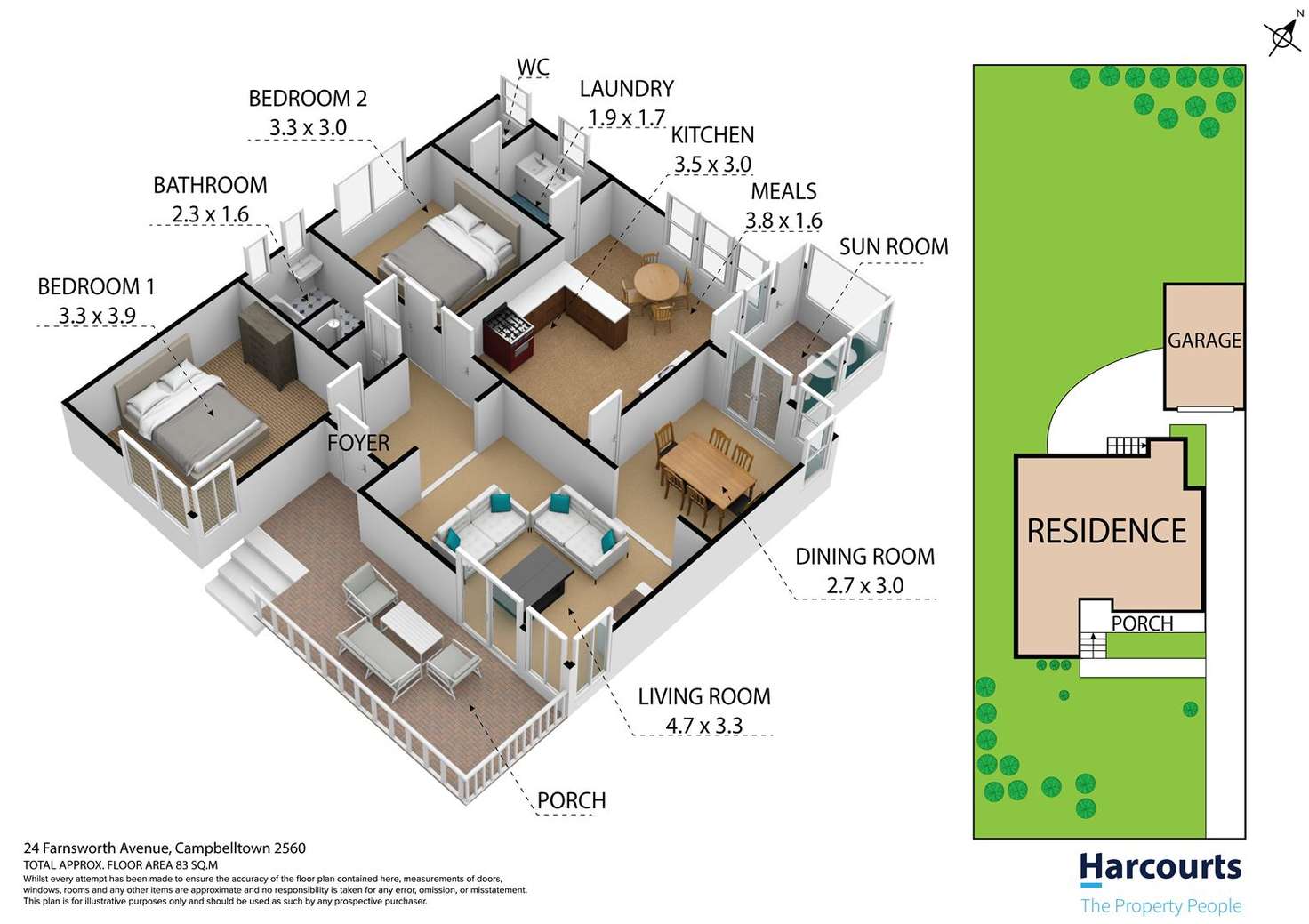 Floorplan of Homely house listing, 24 Farnsworth Avenue, Campbelltown NSW 2560