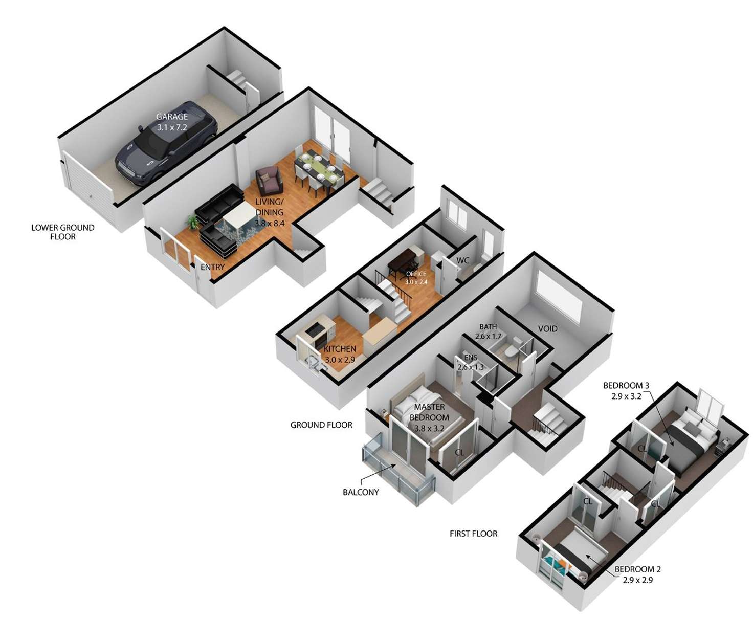 Floorplan of Homely townhouse listing, 4/140-142 Lindesay Street, Campbelltown NSW 2560