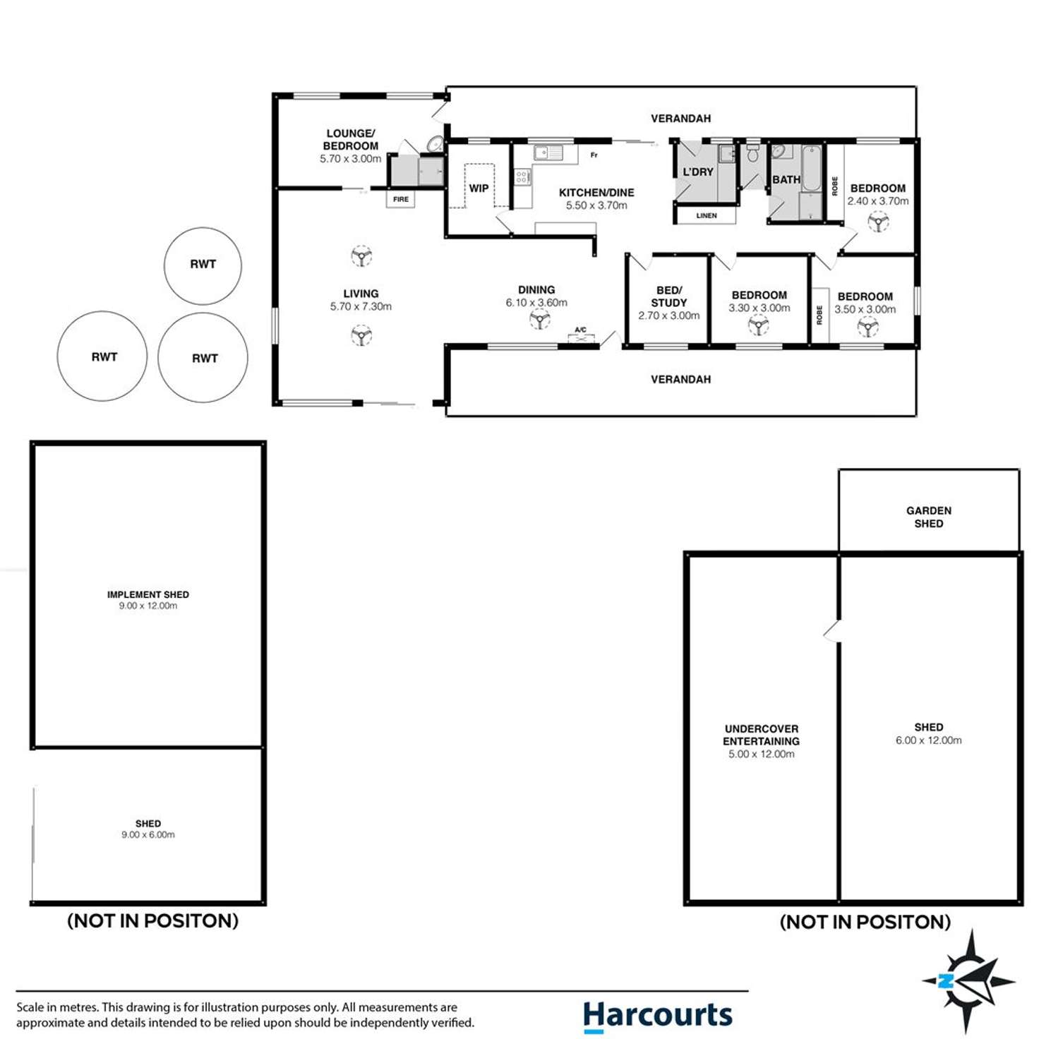 Floorplan of Homely acreageSemiRural listing, 280 Sorrells Road, Finniss SA 5255