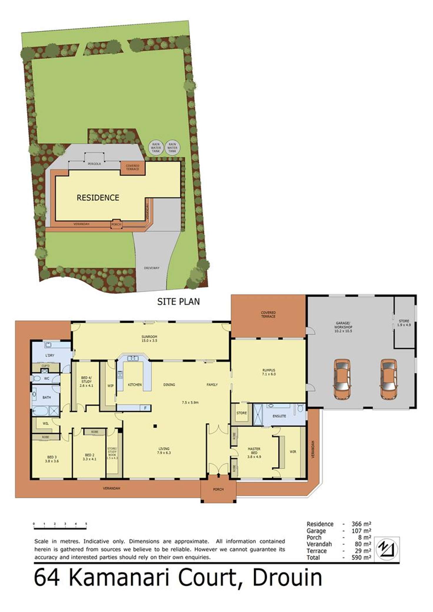 Floorplan of Homely house listing, 64 Kamanari Court, Drouin VIC 3818