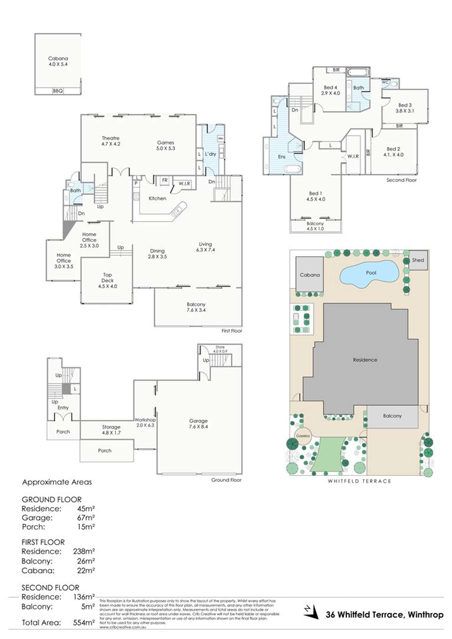 Floorplan of Homely house listing, 36 Whitfeld Terrace, Winthrop WA 6150