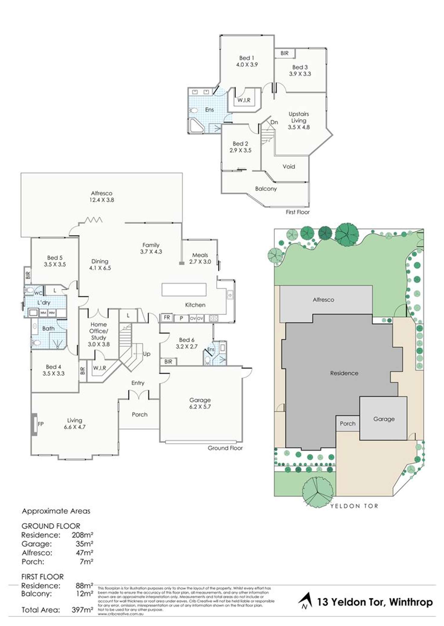 Floorplan of Homely house listing, 13 Yeldon Tor, Winthrop WA 6150