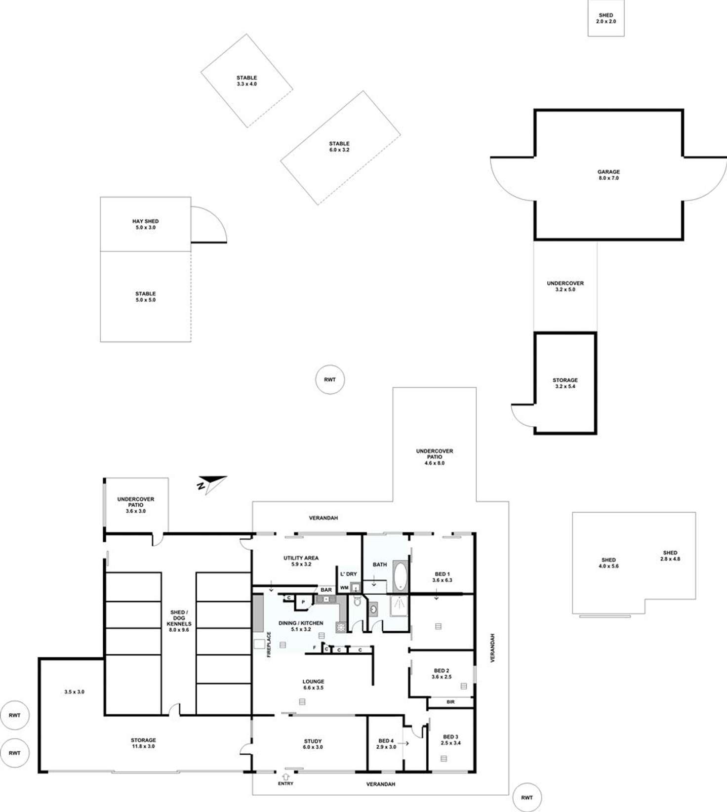 Floorplan of Homely acreageSemiRural listing, Lot 17 Spencer Street, Rhynie SA 5412