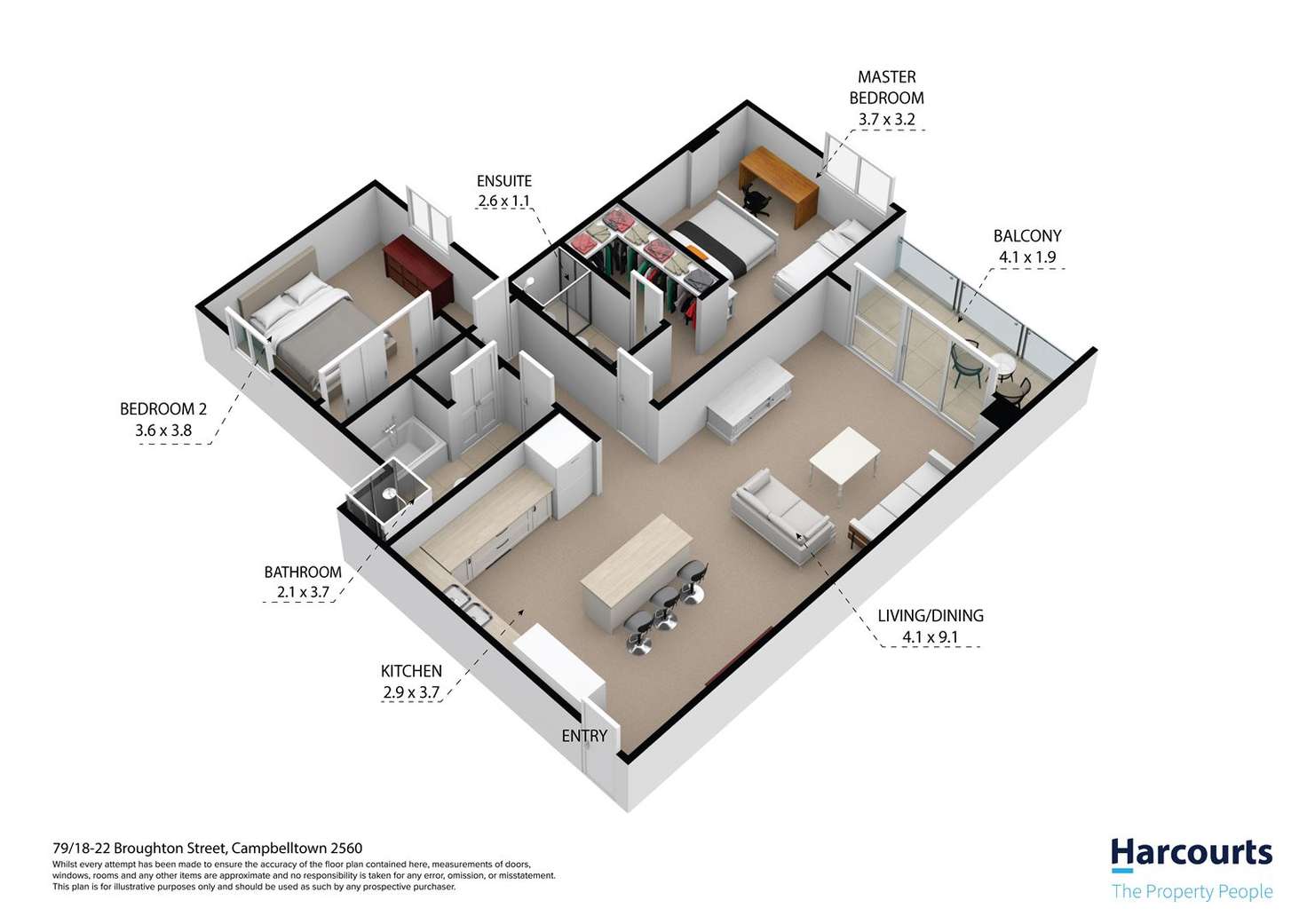 Floorplan of Homely apartment listing, 79/18-22 Broughton Street, Campbelltown NSW 2560