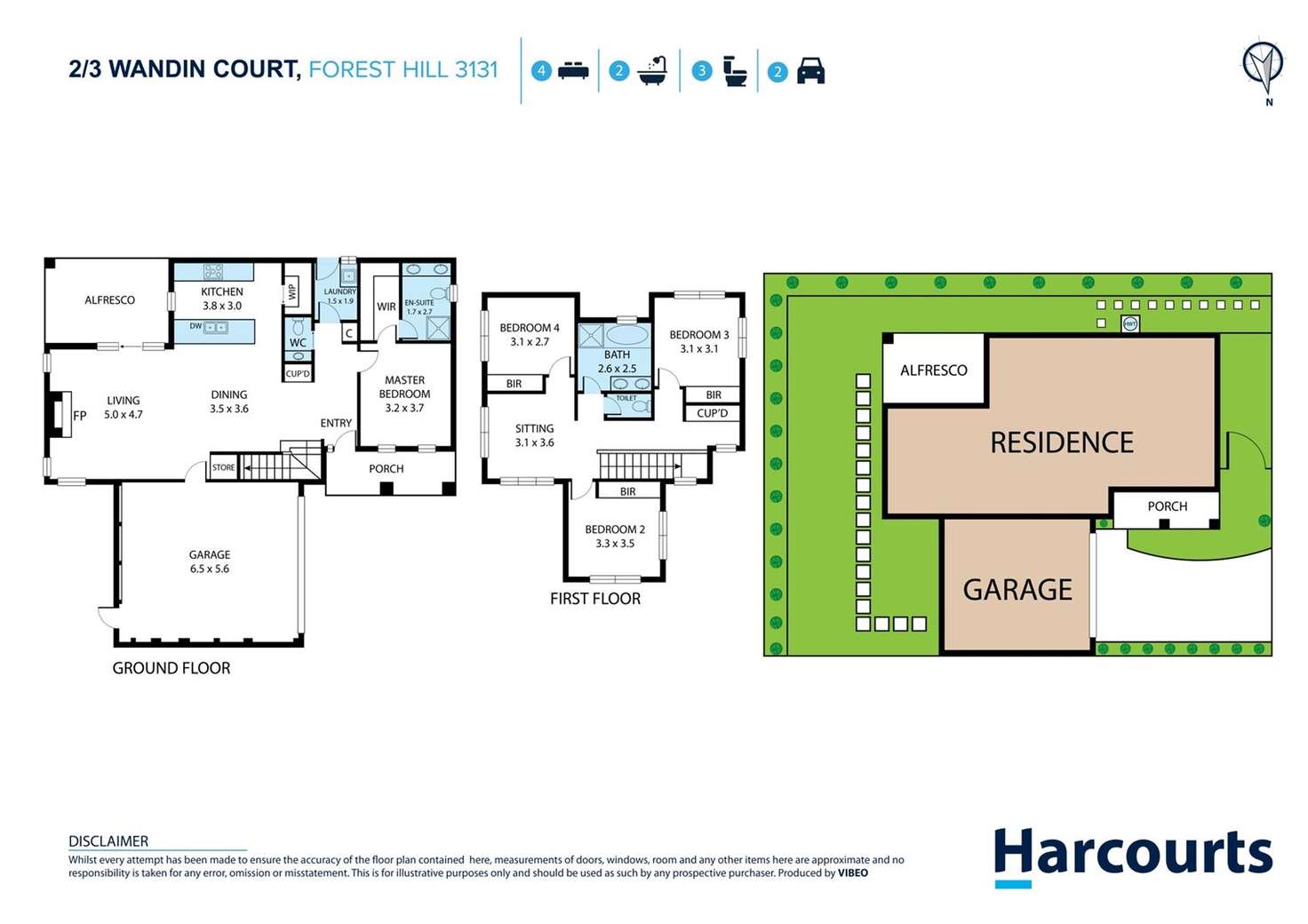 Floorplan of Homely townhouse listing, 2/3 Wandin Court, Forest Hill VIC 3131