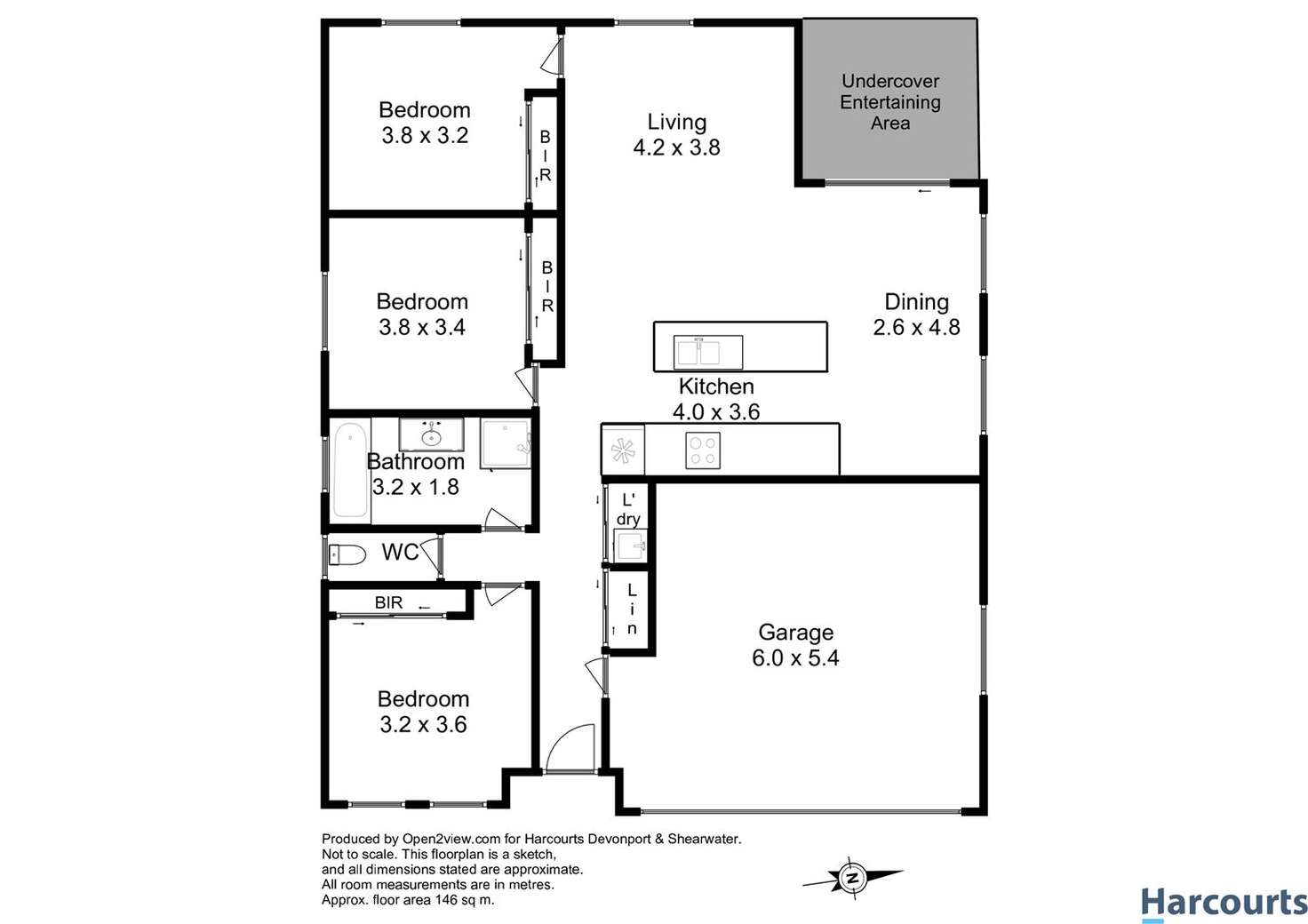 Floorplan of Homely unit listing, 1/21 Gatenby Drive, Miandetta TAS 7310