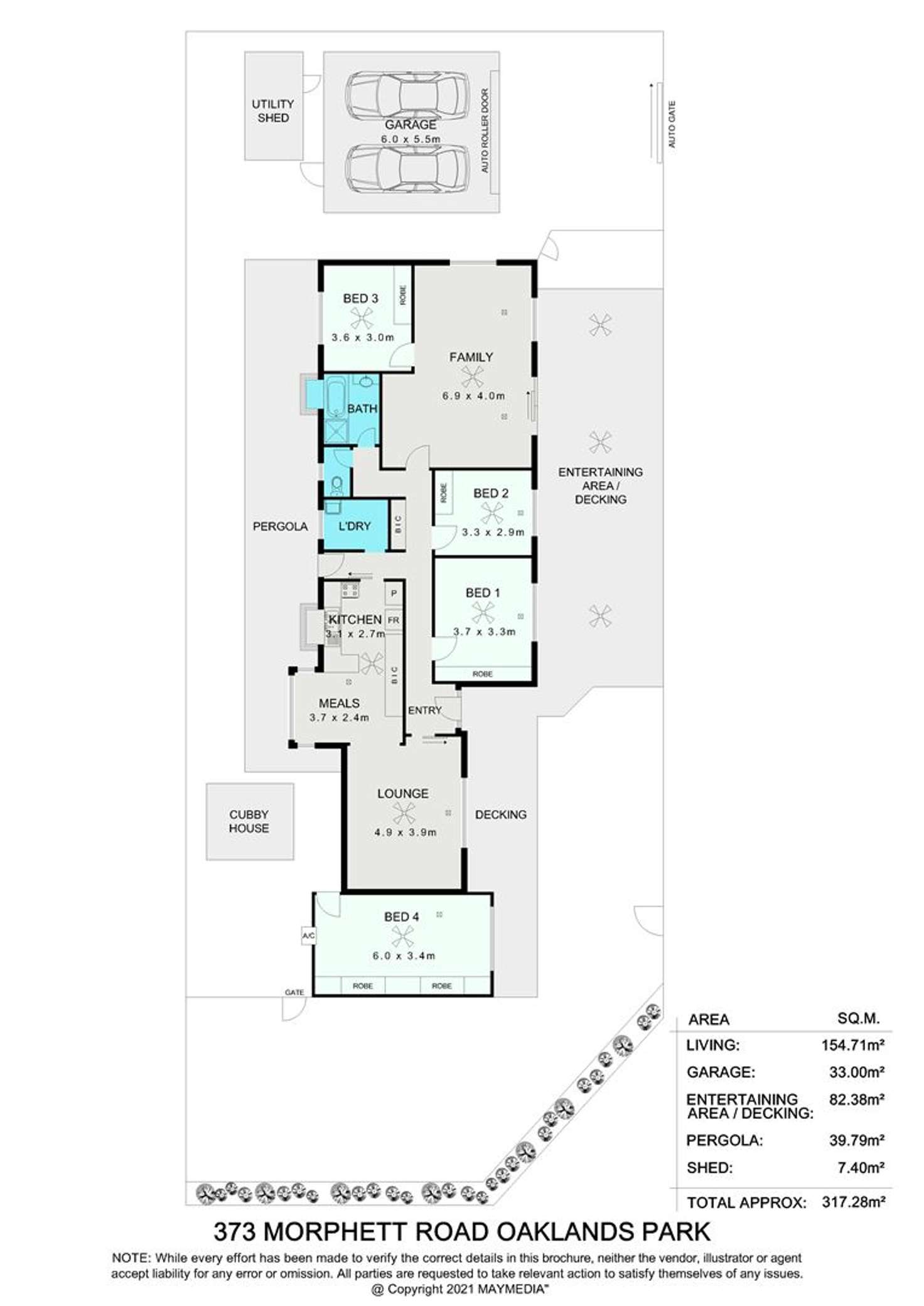 Floorplan of Homely house listing, 373 Morphett Road, Oaklands Park SA 5046
